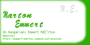 marton emmert business card